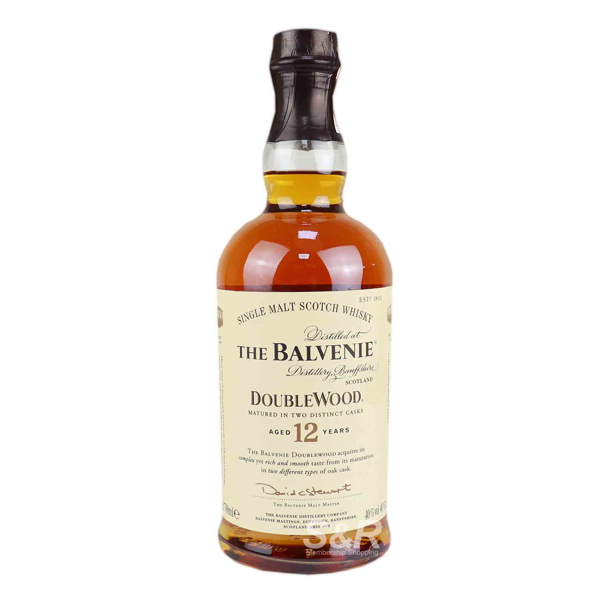The Balvenie DoubleWood 12 Year Old Single Malt Scotch Whisky 700mL The Balvenie DoubleWood 12 Year Old Single Malt Scotch Whisky 700mL